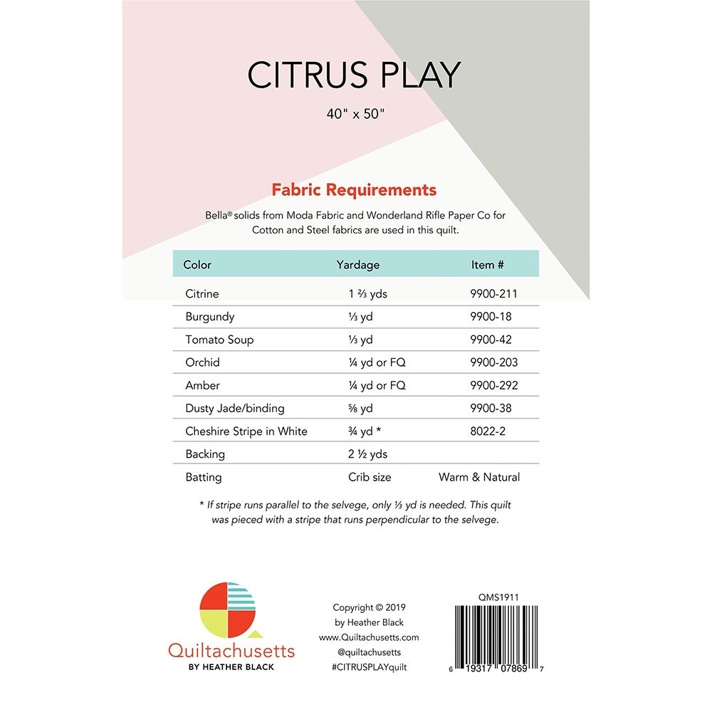 Citrus Play Quilt Pattern image # 64710