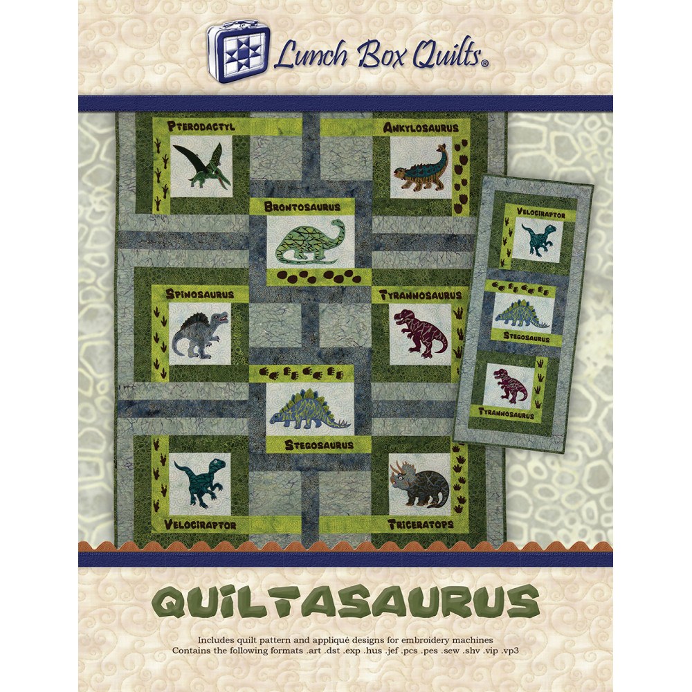 Quiltasaurus Embroidery CD with Patterns - 24 Designs image # 47453
