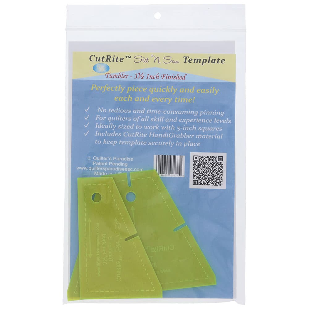 CutRite, Slit 'N Sew Tumbler Template - 3-1/2