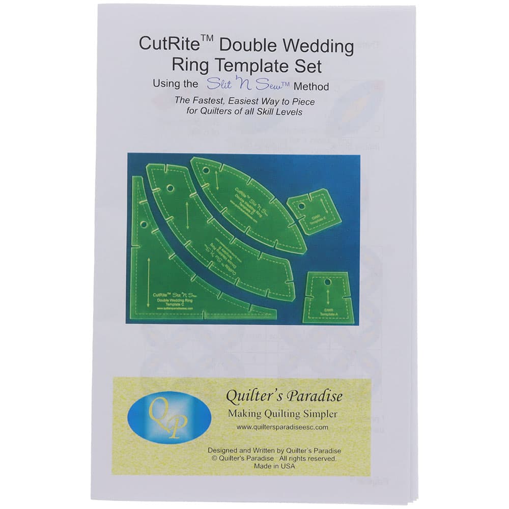 CutRite, Slit 'N Sew Double Wedding Ring Template Set image # 112798