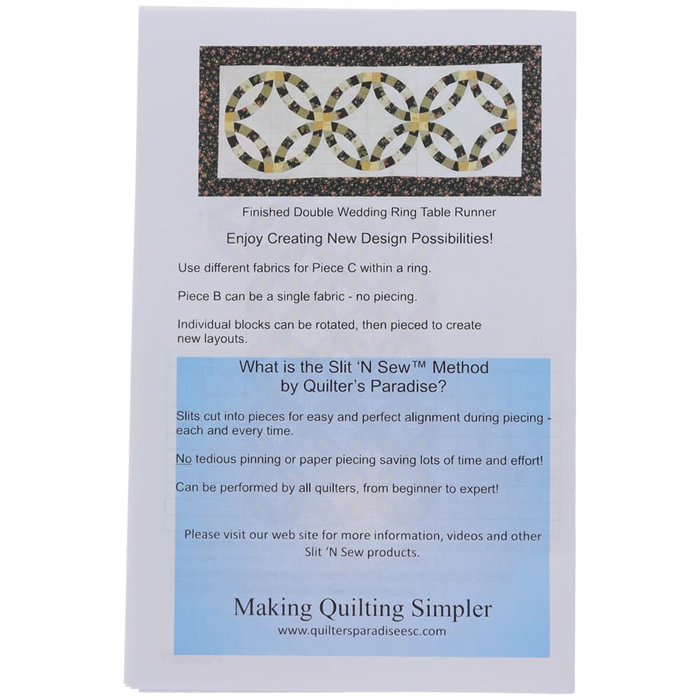 CutRite, Slit 'N Sew Double Wedding Ring Template Set image # 112797