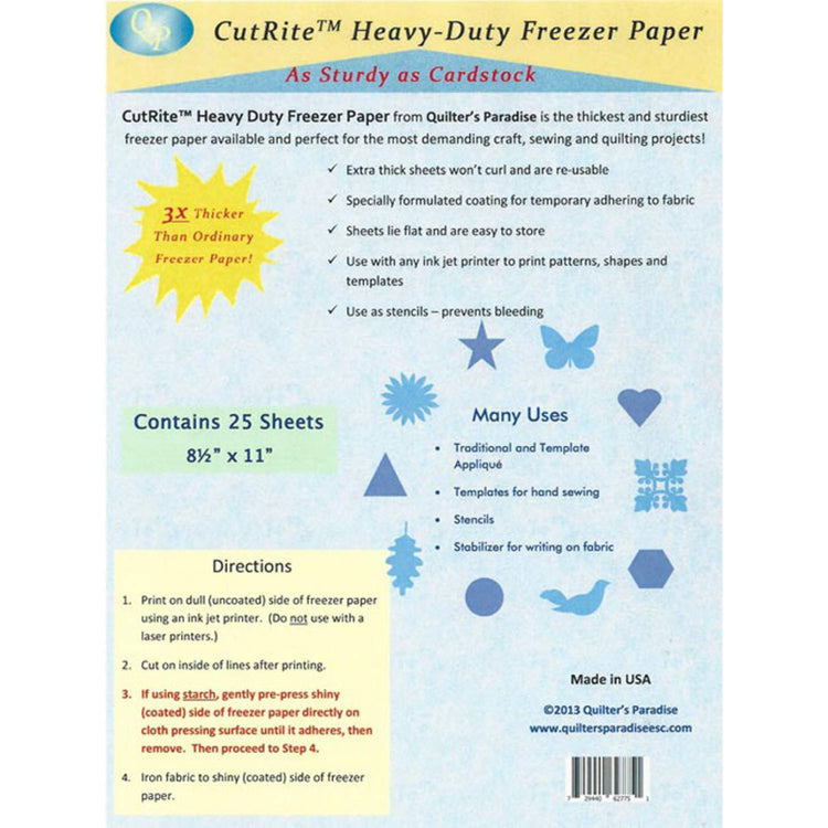 CutRite Heavy Duty Freezer Paper 25pk, 8-1/2"x 11" image # 37293