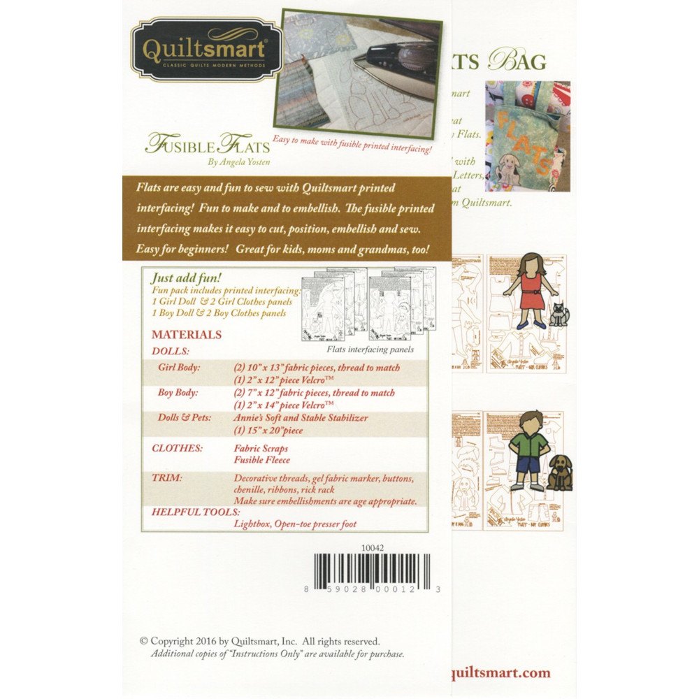Quiltsmart Fusible Flats Doll Pattern Kit image # 59067