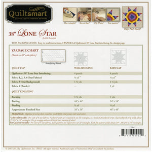 Quiltsmart 38in Lone Star Snuggler Pattern image # 59122