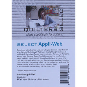 Quilters Select Appli-Web Fusible Webbing - 20inx2yds image # 57055