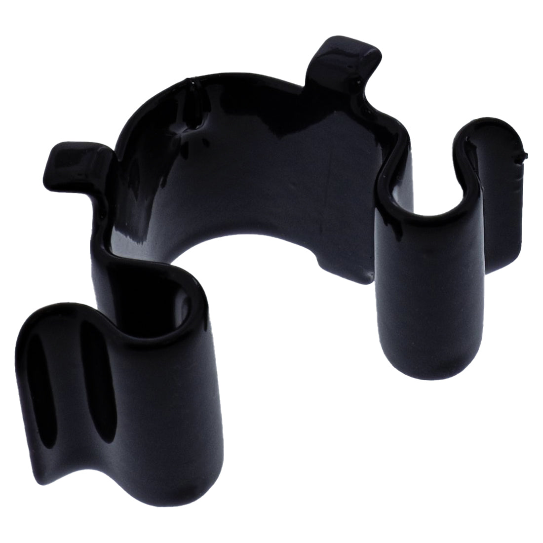 Grace #QTT-05-17882 carriage stop clip, black plastic clamp shown close up