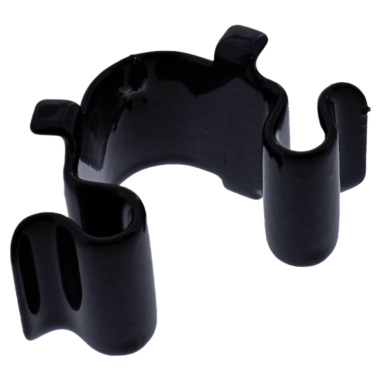 Grace #QTT-05-17882 carriage stop clip, black plastic clamp shown close up