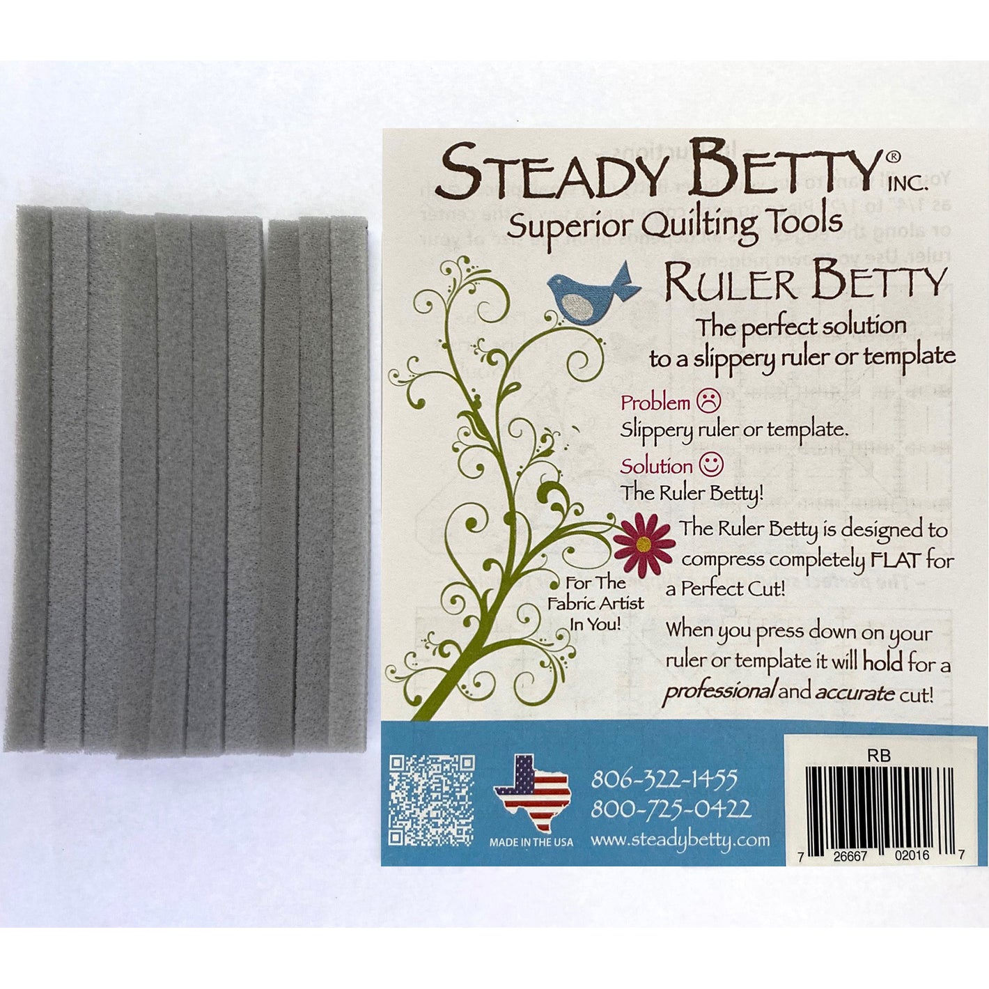 Steady Betty Superficie Pressante Per Cucito E Quilt - 15x24 Cm Grigio Multicolore