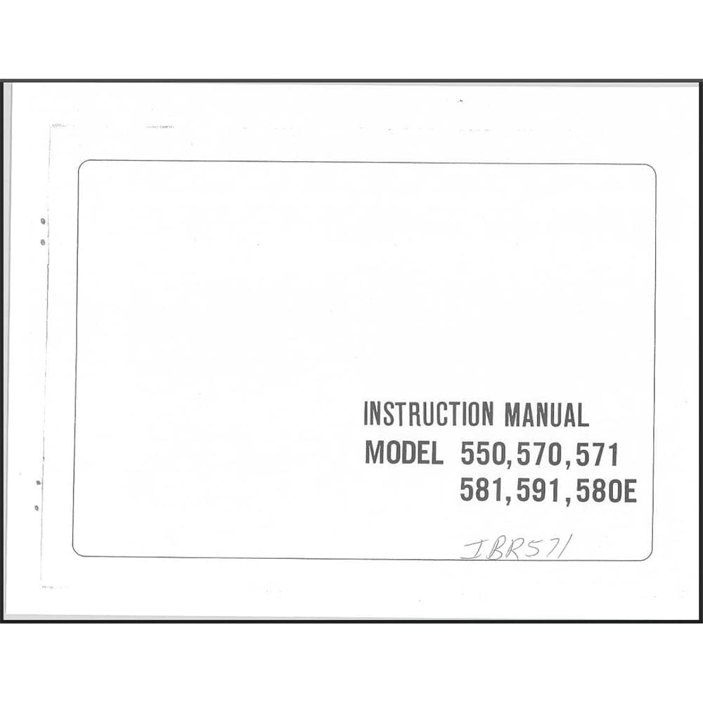 Instruction Manual, Riccar RE591 image # 101361