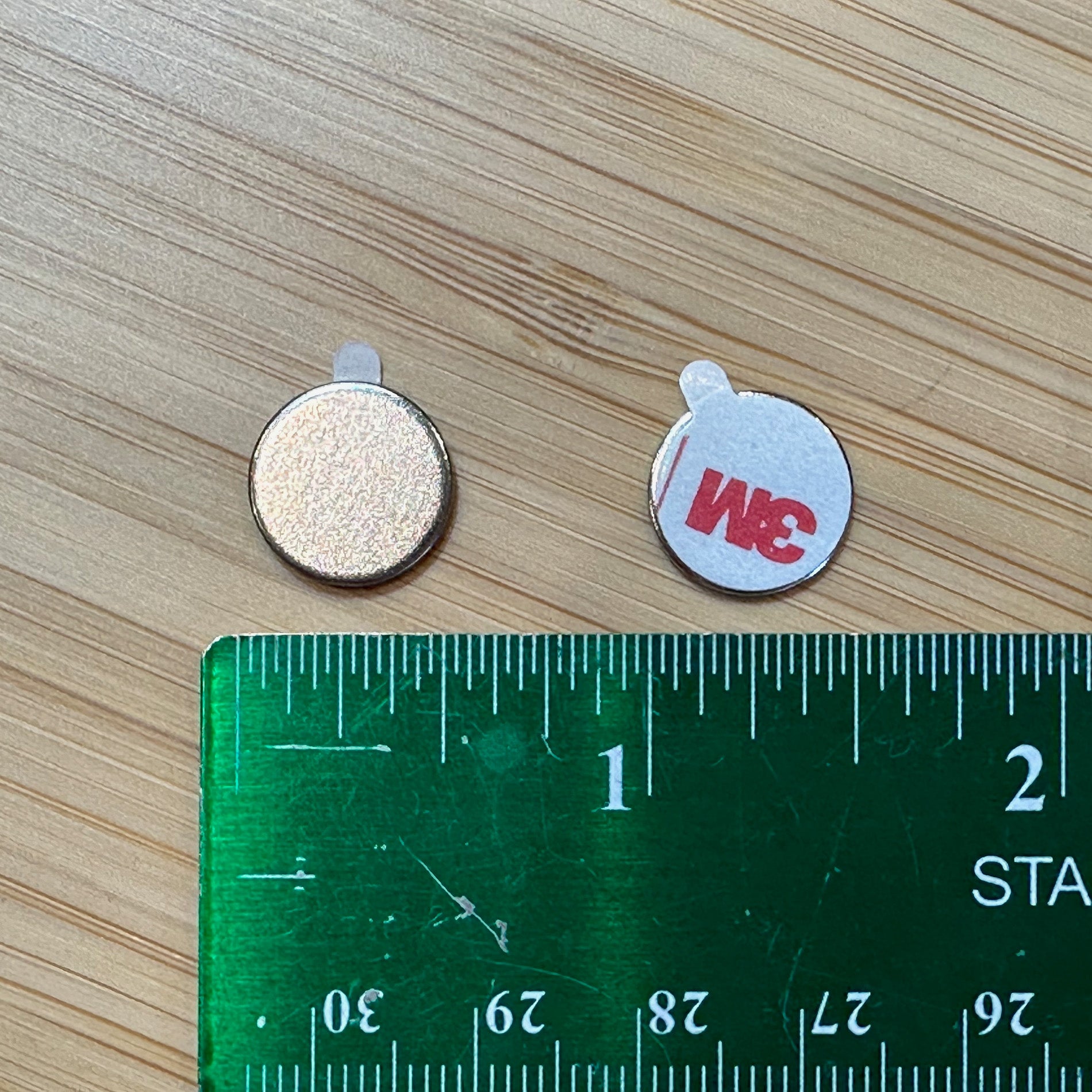 Self-adhesive Steel Discs For Magnetic Ruler Handles