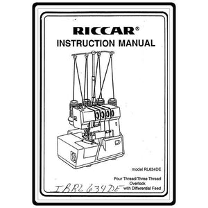 Instruction Manual, Riccar RL734DE image # 6199