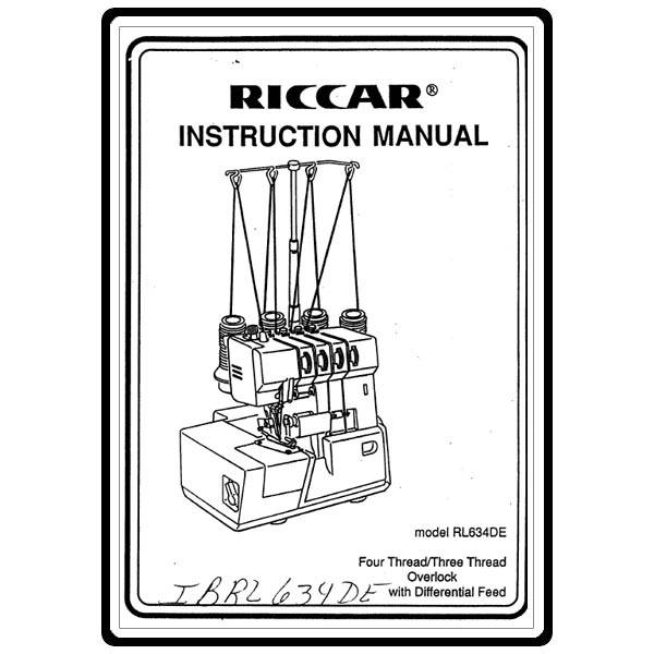 Instruction Manual, Riccar RL734DE image # 6199