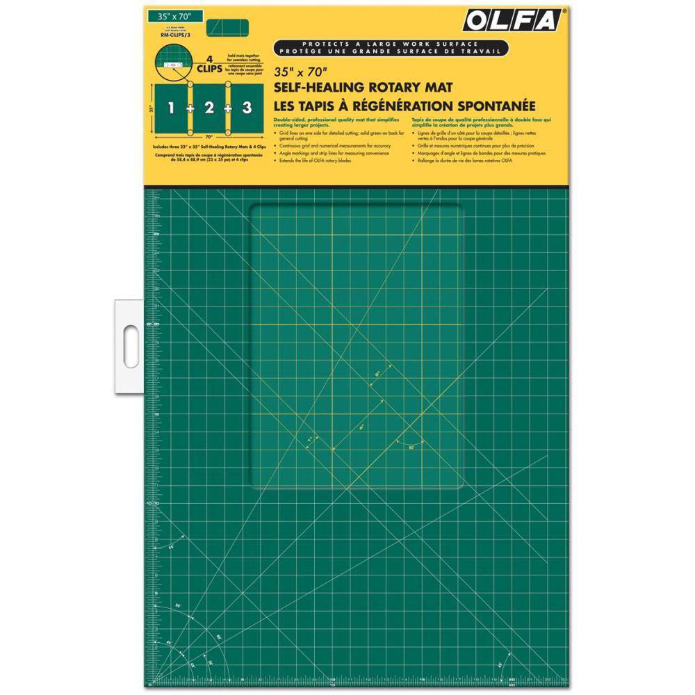 Olfa 35" x 70" Continuous Grid Mat Set #RM-CLIPS/3 image # 20975