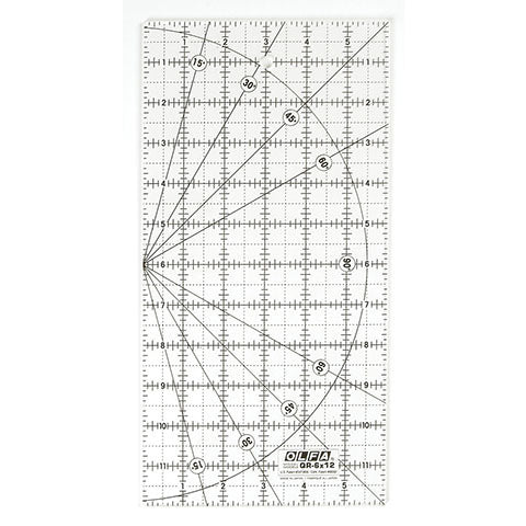 6" x 12" Frosted Ruler, Olfa image # 6209