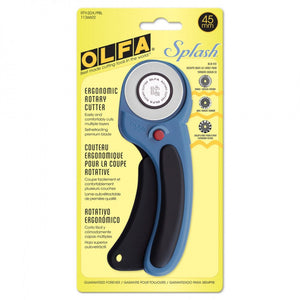 Olfa 45mm Splash Ergonomic Rotary Cutter - Pacific Blue image # 55841