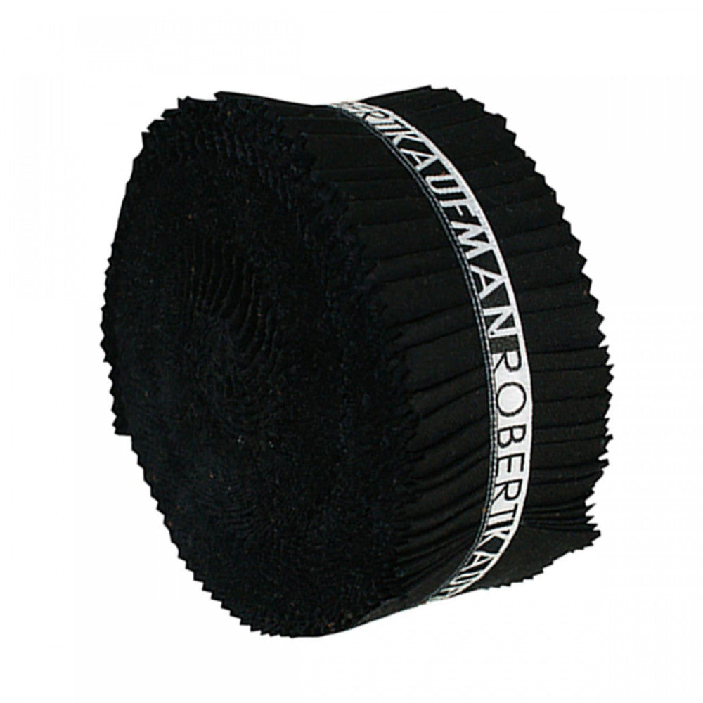 Robert Kaufman, Kona Fabric Rolls (40 strips) - Black image # 50951