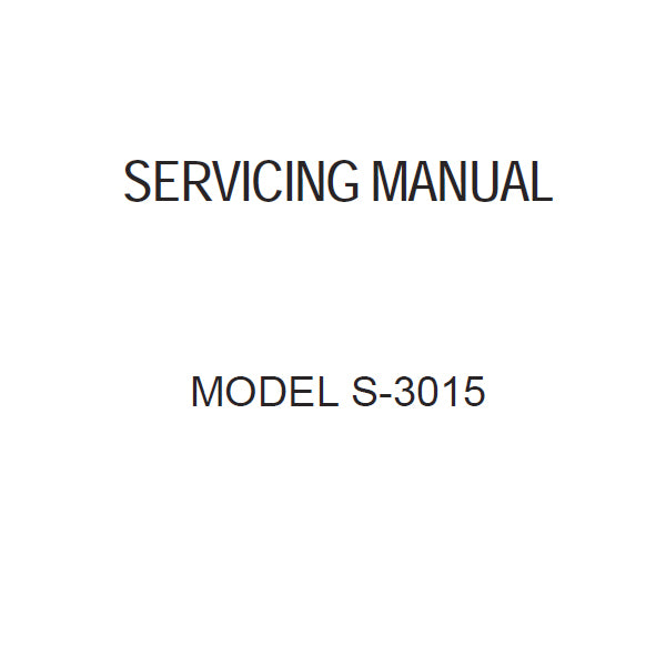 Service Manual, Janome S3015 image # 22253