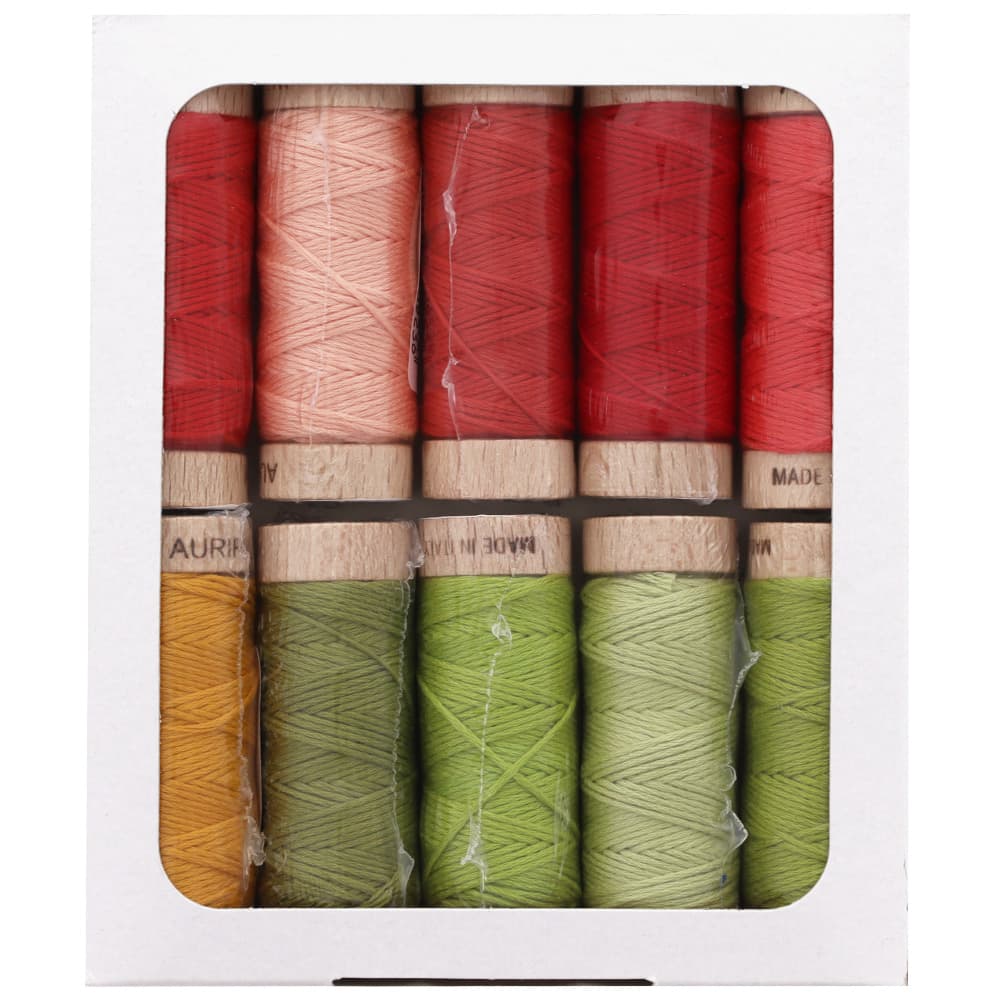 Aurifil, Little Quaker Christmas Floss Collection - 10 Spools (18yds) image # 95452