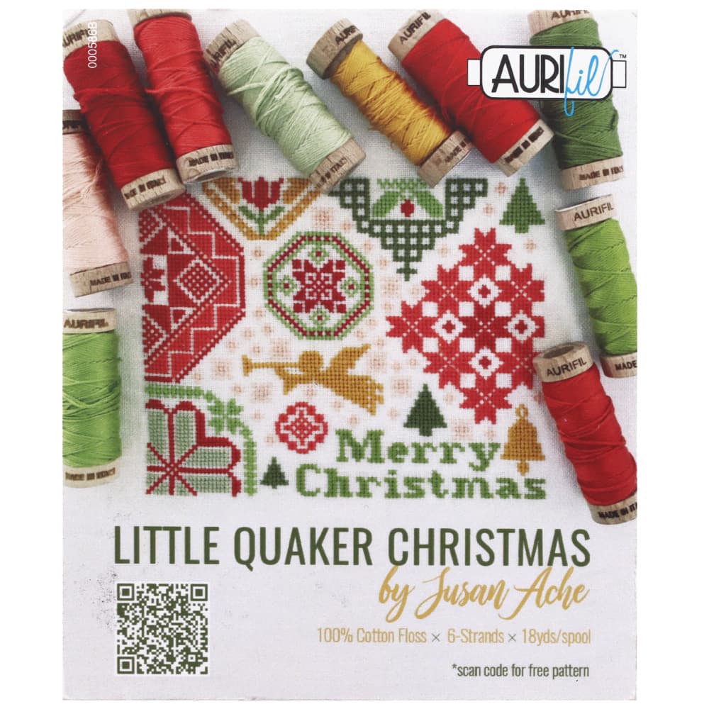 Aurifil, Little Quaker Christmas Floss Collection - 10 Spools (18yds) image # 95451