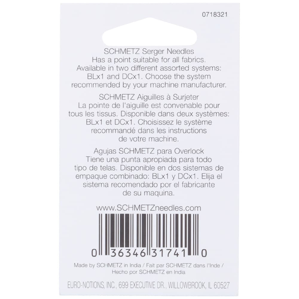 Serger Needles, Schmetz DCX1 (5pk) image # 84332