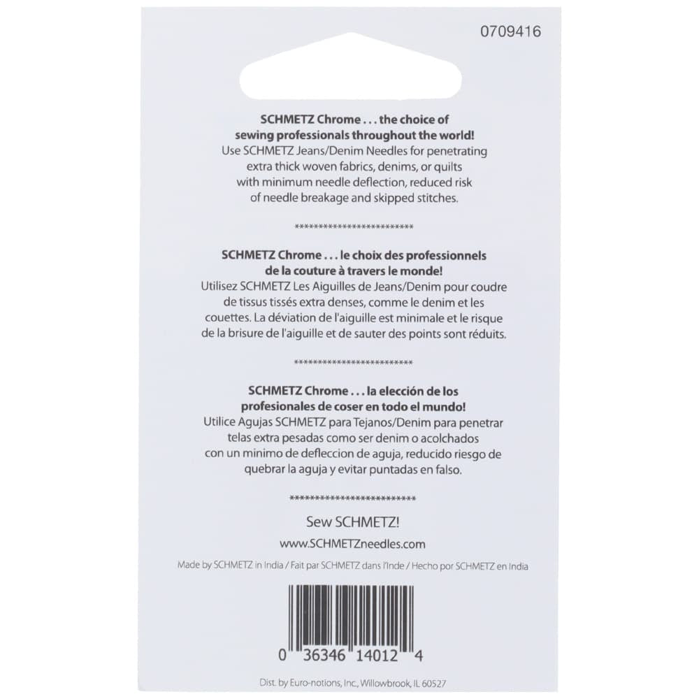 Chrome Denim/Jeans Needles, Schmetz (5pk) image # 83478