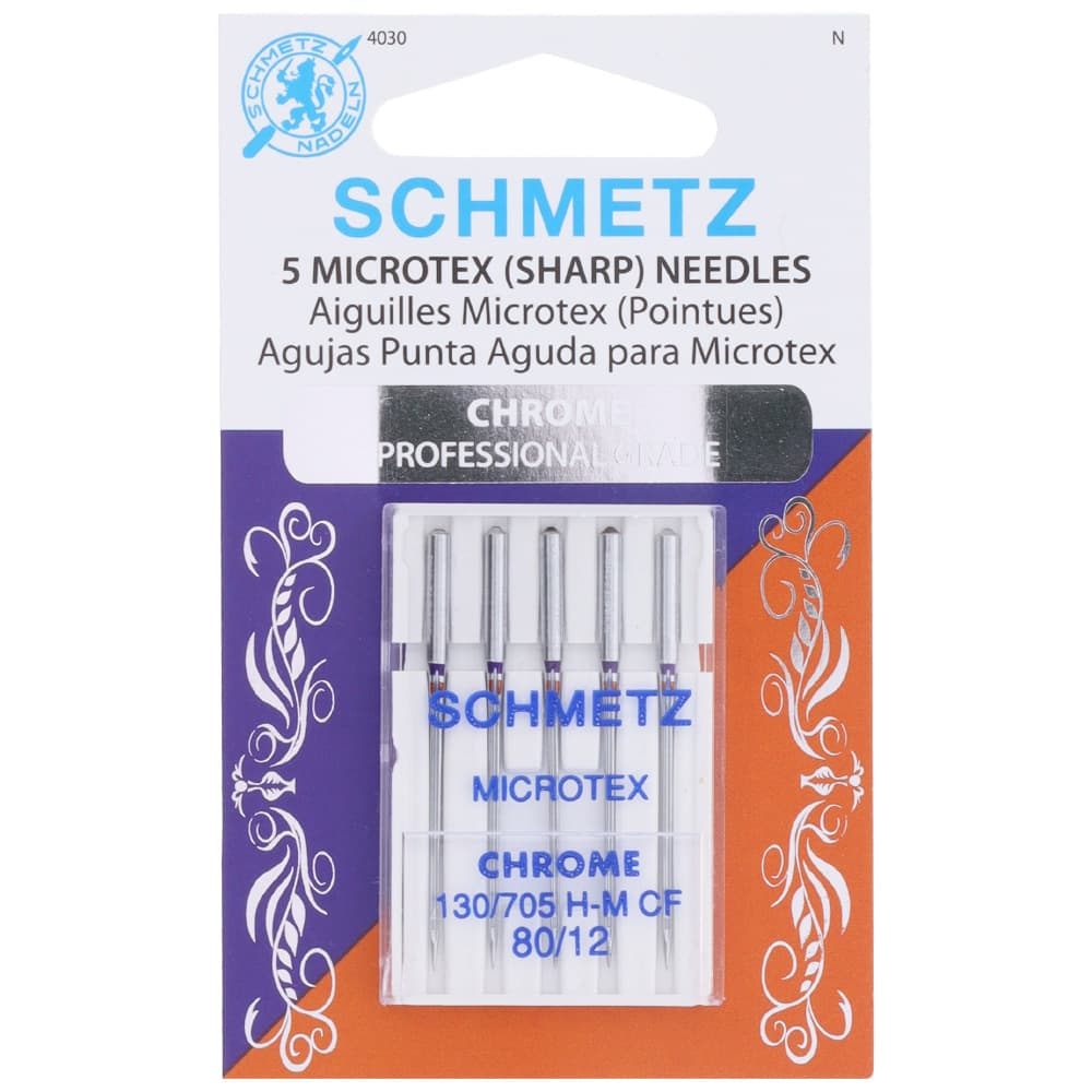 Chrome Microtex Needles, Schmetz (5pk)