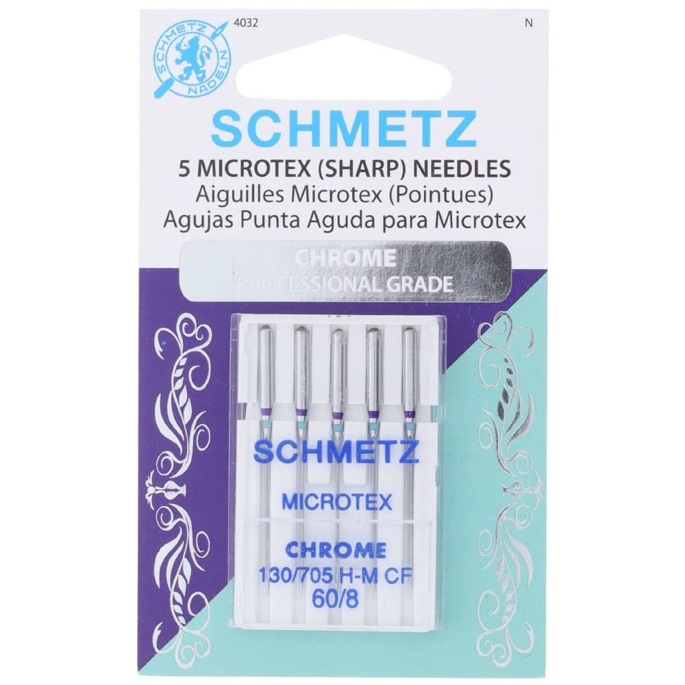 Chrome Microtex Needles, Schmetz (5pk)