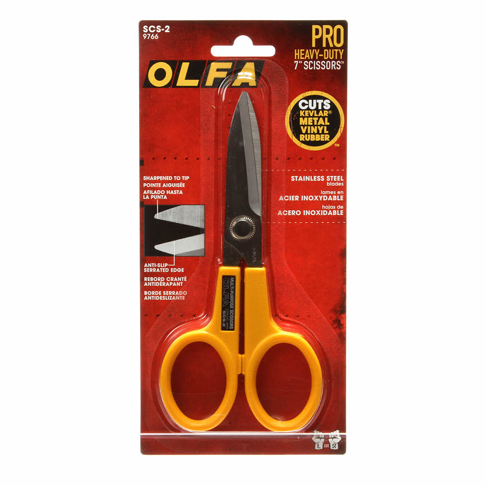 Stainless Steel Serrated Edge Scissors (7in), Olfa #SCS-2 image # 58677
