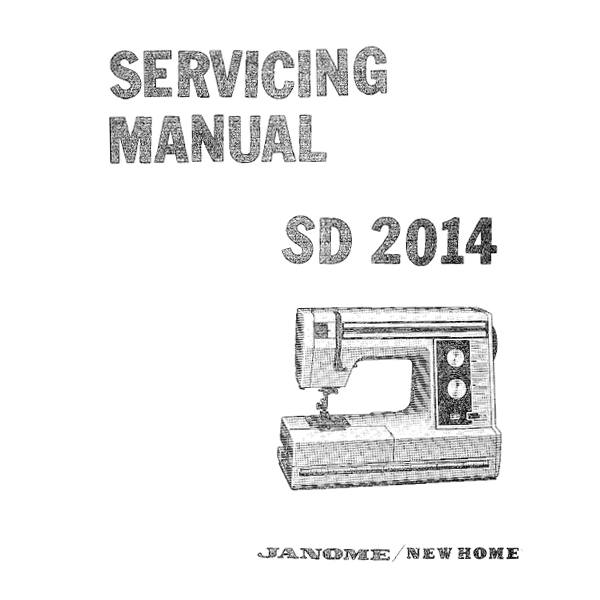 Service Manual, Janome SD2014 image # 22254