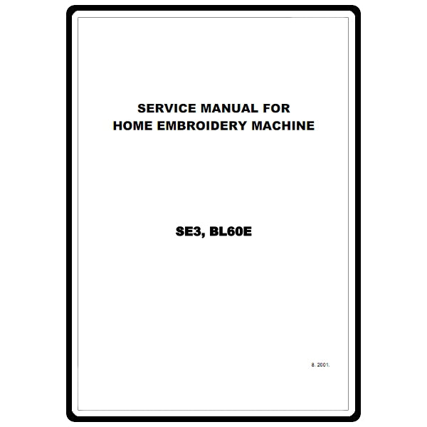 Service Manual, Brother SE3 image # 6256