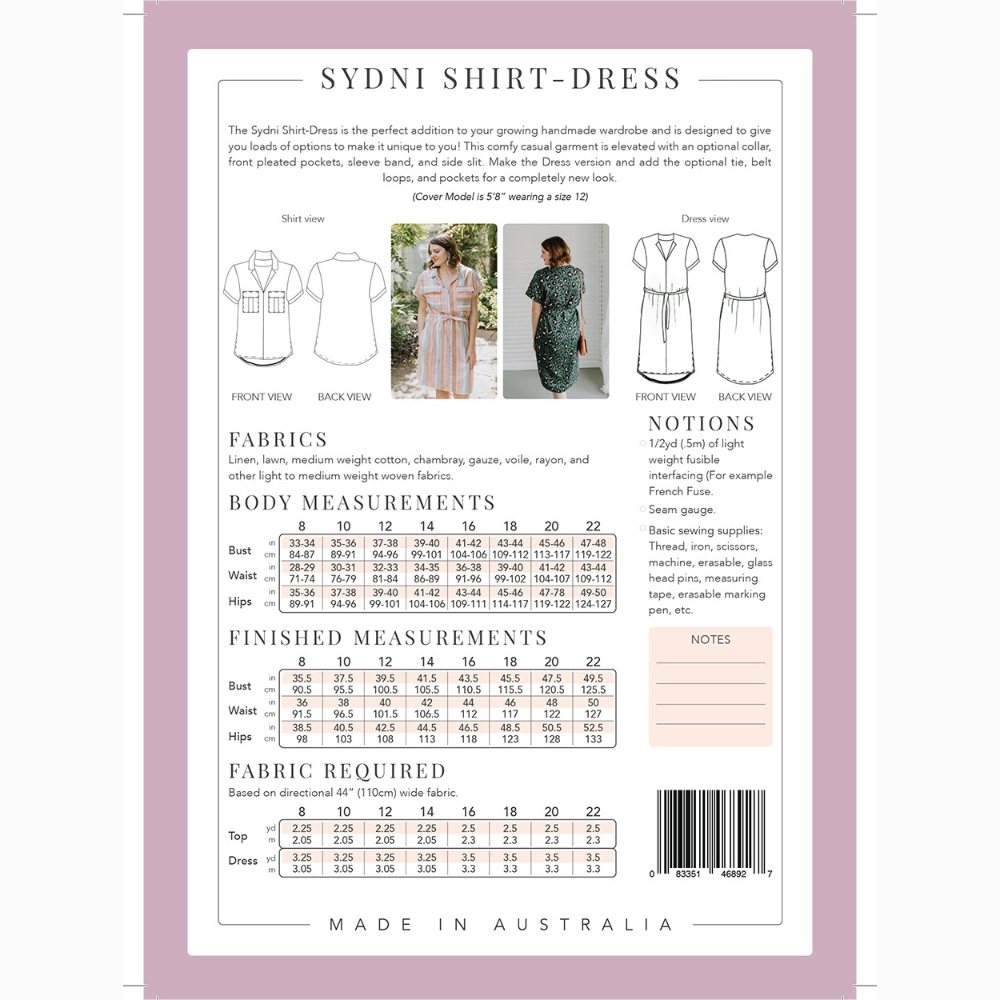 Sydni Shirtdress Pattern image # 101689