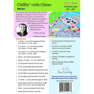 Sew Quirky, Chillin With Chino Wall Hanging Pattern image # 67697