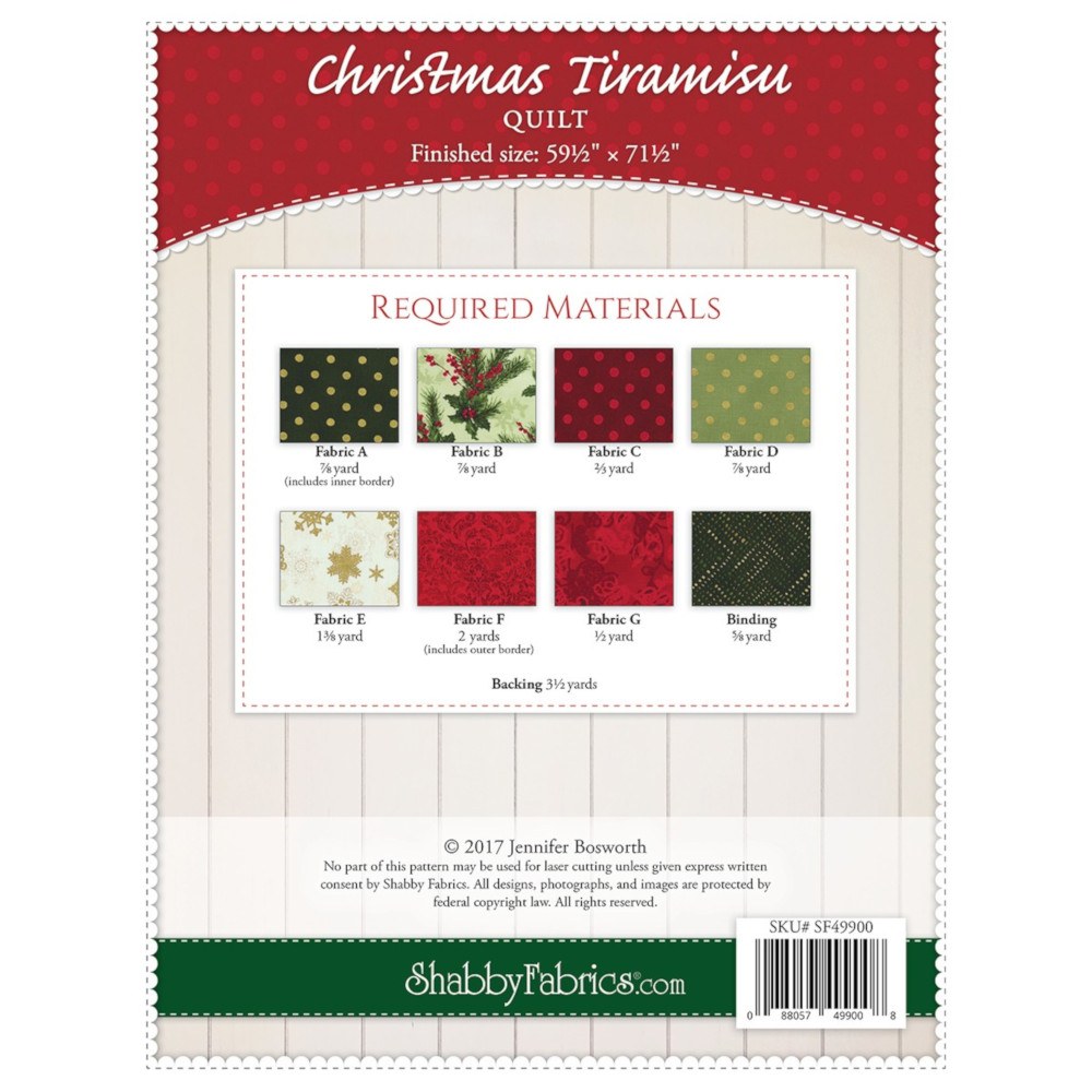 Christmas Tiramisu Quilt Pattern image # 55764