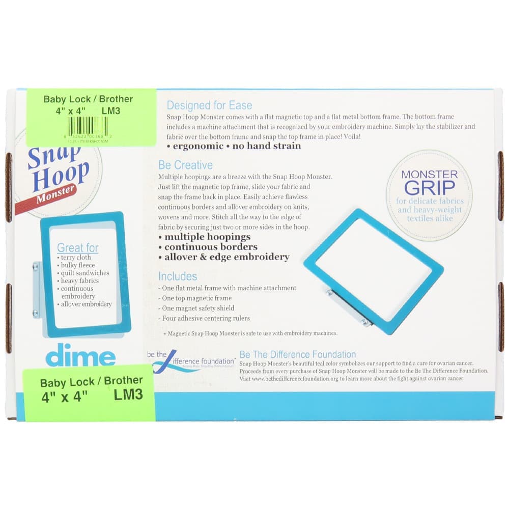Magnetic Snap Hoop Monster 4"x 4" image # 92179