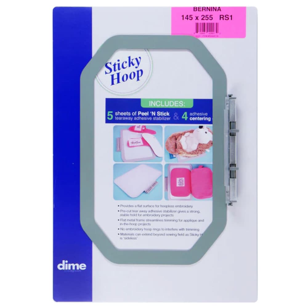 Dime, 145mm x 255mm Sticky Hoop w/ Stabilizer - Bernina image # 122212