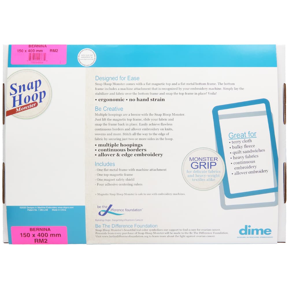 Monster Magnetic Snap Hoop  5-7/8"x 15-3/4" image # 92123