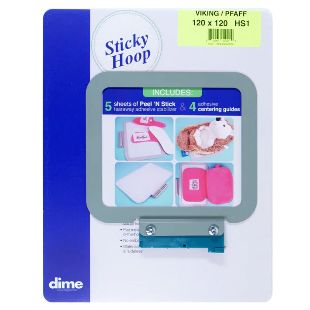 Dime, 120mm x 120mm Sticky Hoop w/ Stabilizer - Viking/Pfaff image # 122246