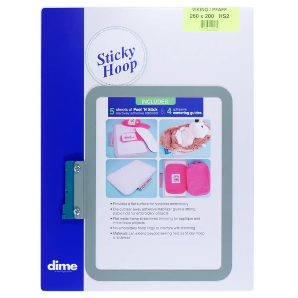 Dime, 200mm x 260mm Sticky Hoop w/ Stabilizer - Viking/Pfaff image # 122258