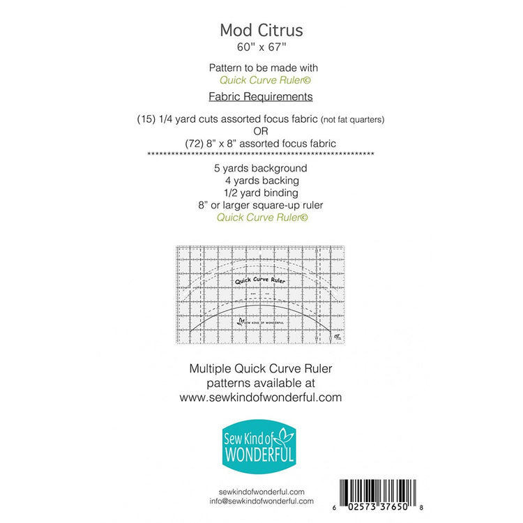 Mod Citrus Quilt Pattern image # 82397