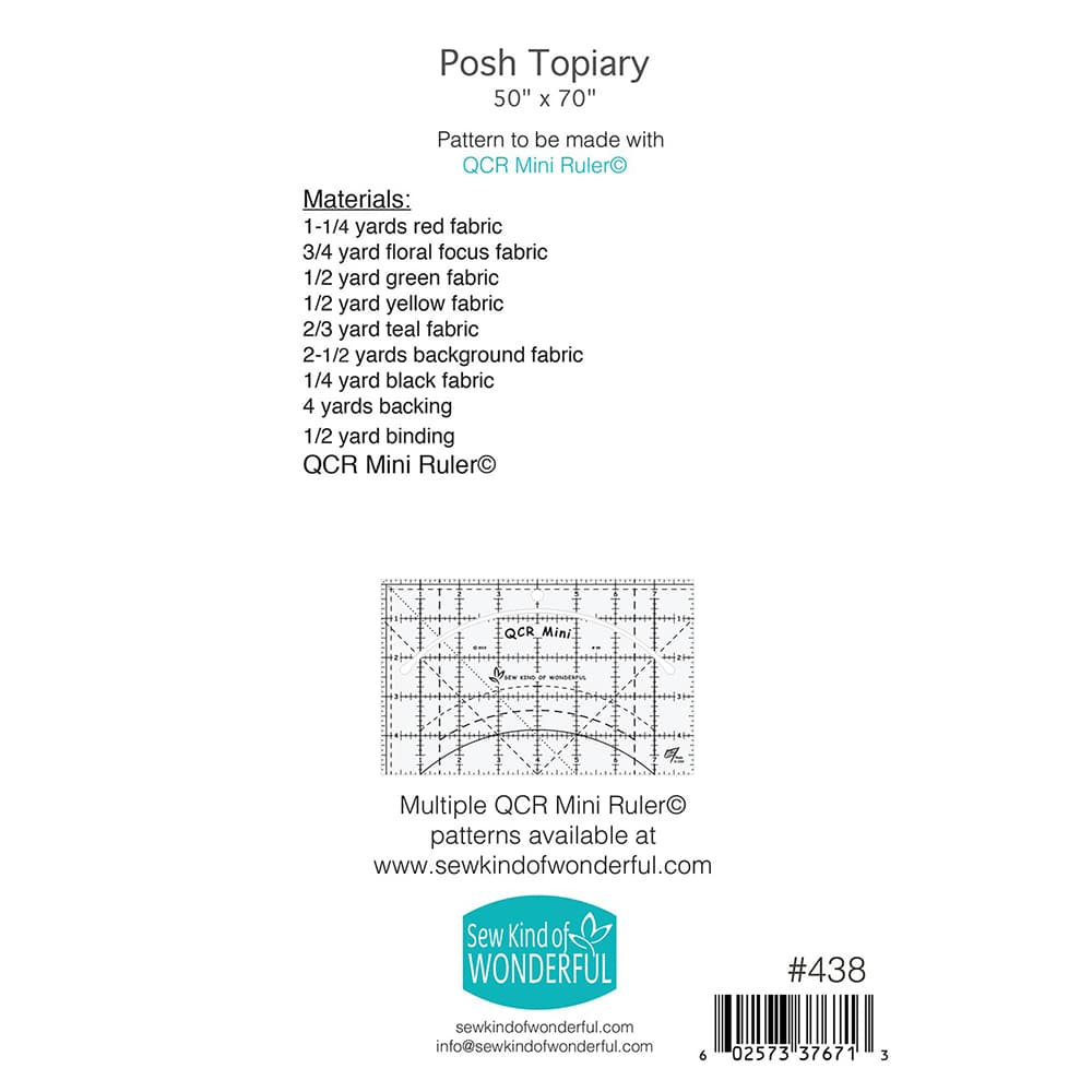 Posh Topiary Quilt Pattern image # 83294