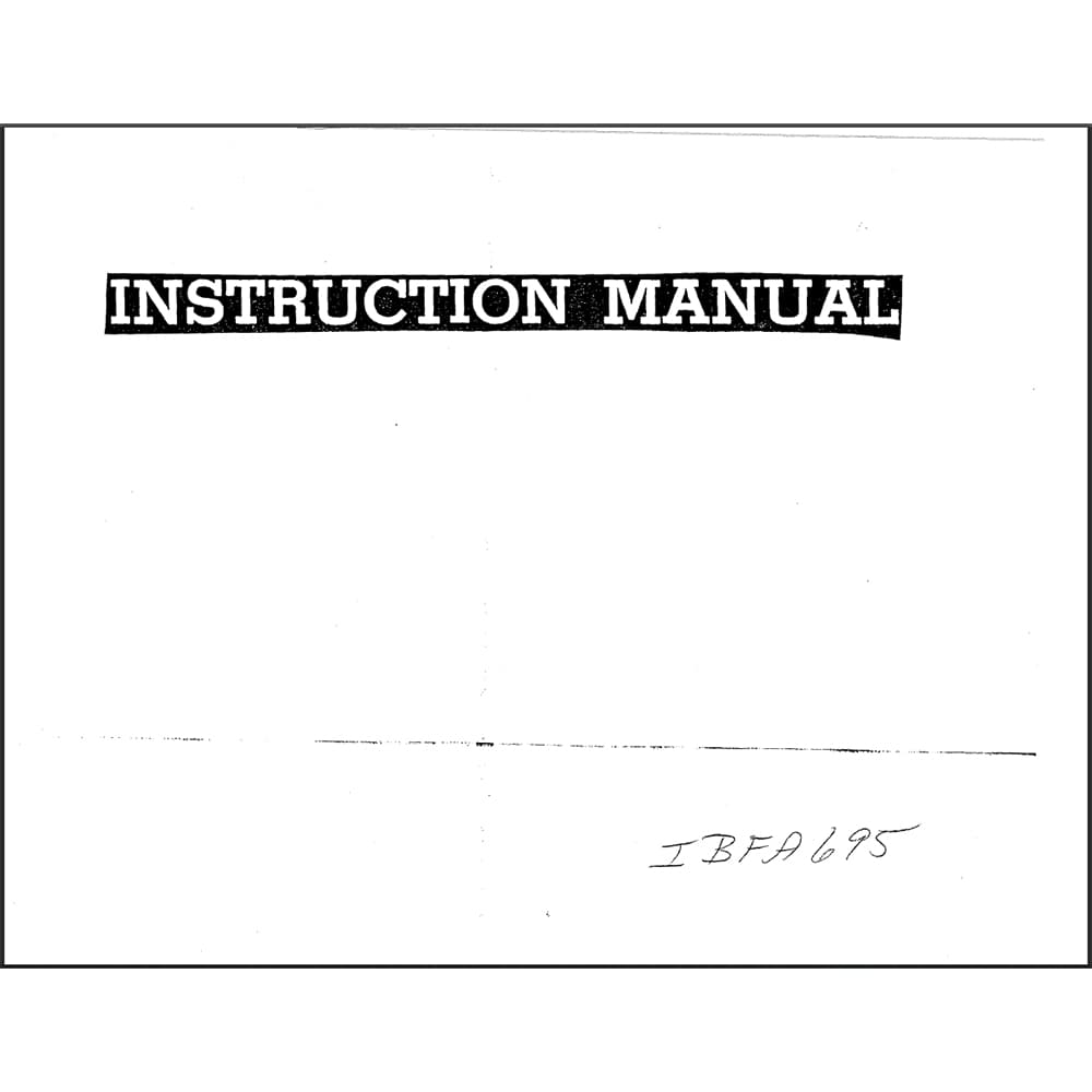 Instruction Manual, Simplicity SL6950 image # 101360