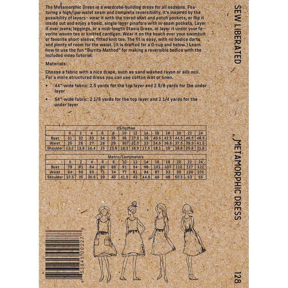 Metamorphic Reversible Dress Pattern, Sew Liberated image # 64995
