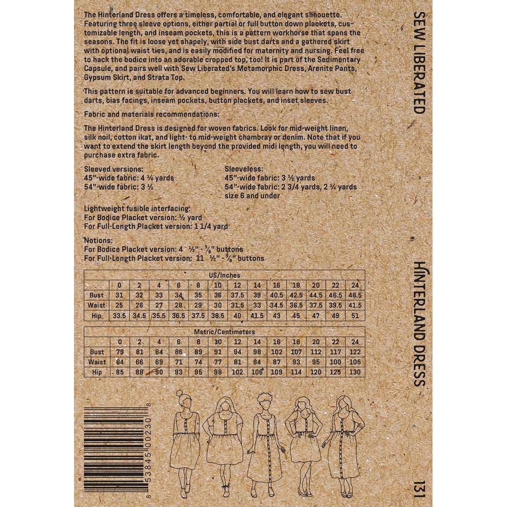Hinterland Dress Pattern, Sew Liberated image # 65004