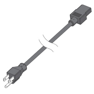 Line drawing of a power cord for a Grace Q'nique machine.