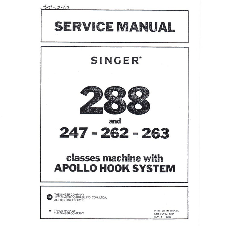 Service Manual, Singer 263 image # 19960
