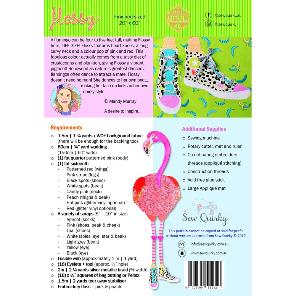 Sew Quirky, Flossy Pattern image # 67699