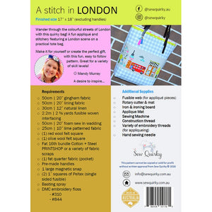 Sew Quirky, A Stitch in London Pag Pattern image # 67693