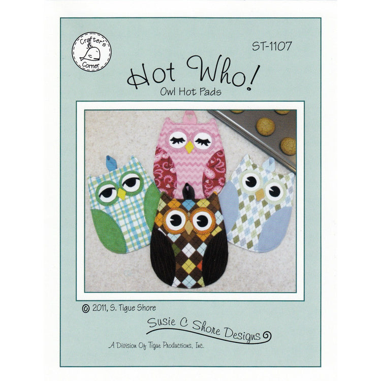 Hot Who! Owl Hot Pads Pattern, Susie C Shore Designs image # 35487