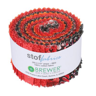 Stof Fabrics Fabric Roll (20 Strips) - Red Blend image # 86472