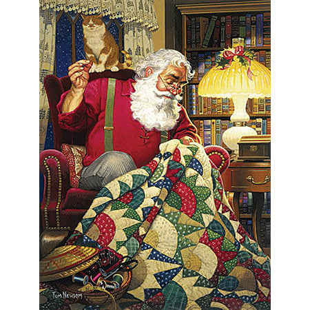 Quilting Santa 1000pc Jigsaw Puzzle image # 80747